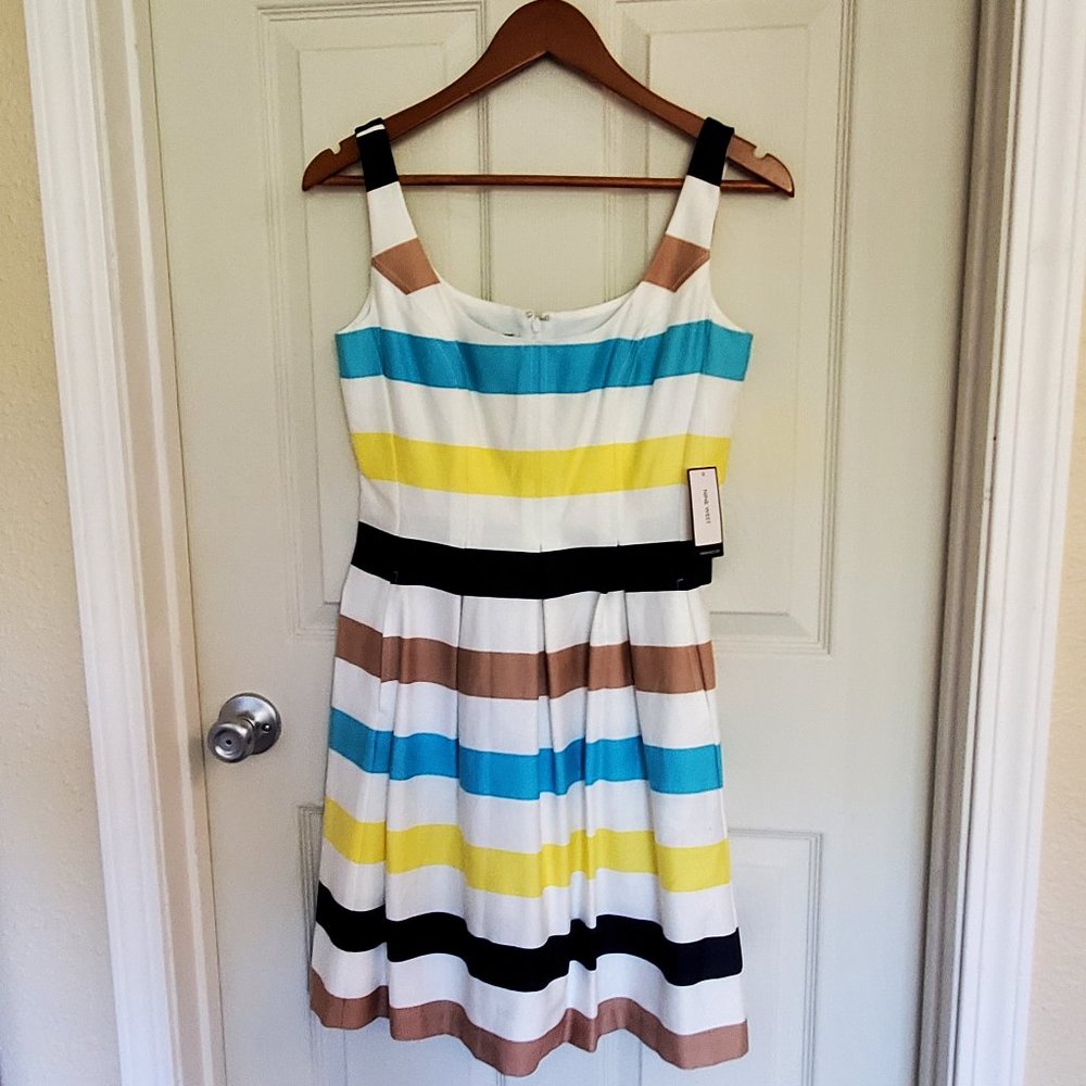 Nine West Shanti Blue Combo Dress